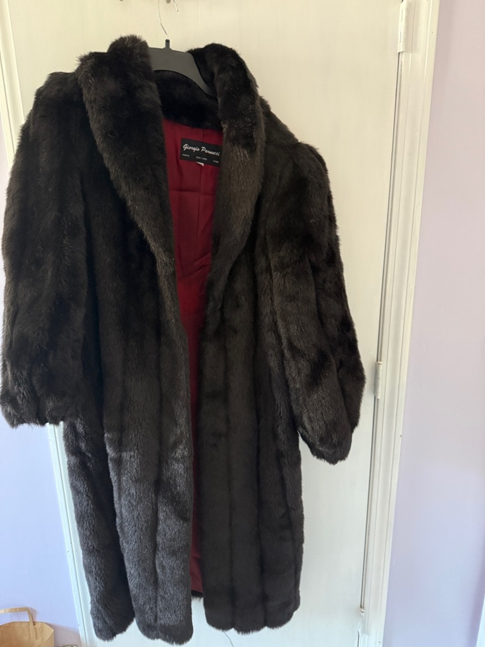Women's Black Faux Fur Coat